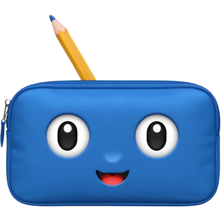 Pencil pouch with zipper emoji