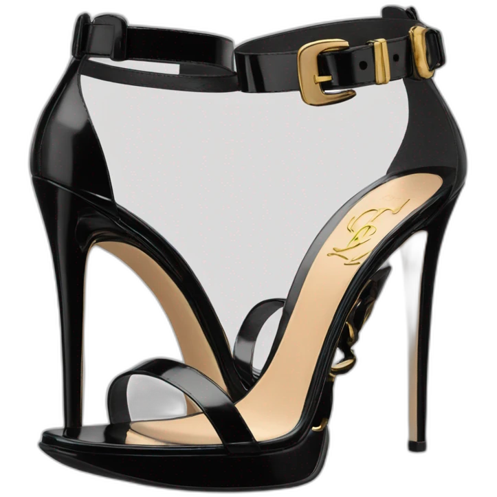 YSL TRIBUTE heels SANDAL black PATENT LEATHER emoji