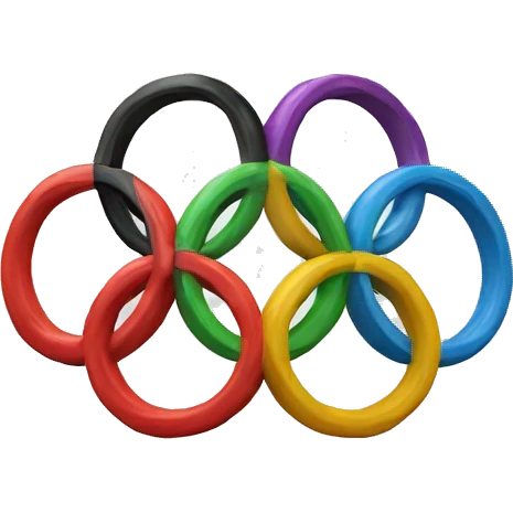 Proper Olympic ring . Which is organised  emoji