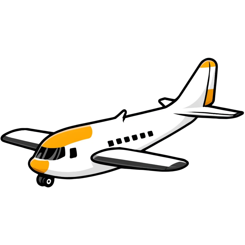 goose shaped like an airplane, airplane with goose features emoji