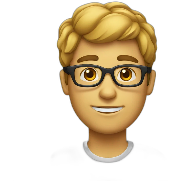 Chat à lunettes emoji