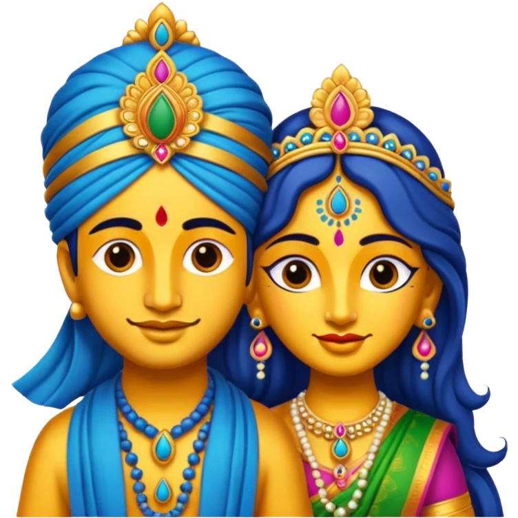 create radha krishna emoji emoji