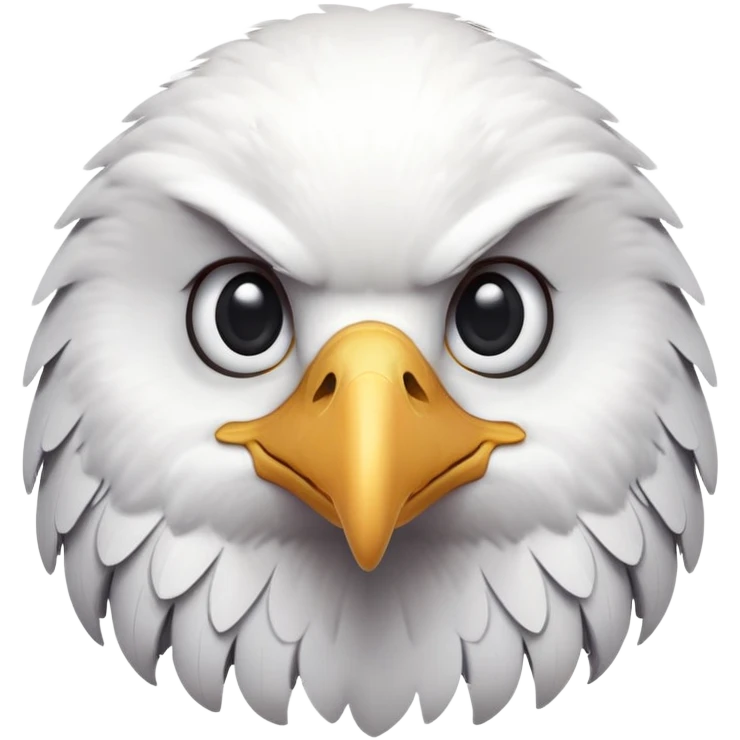 cinematic-cute-american-eagle-portrait-emoji,-head-tilted-playfully-and-inquisitively,-featuring-a-streamlined-form-with-a-subtle-blend-of-dark-and-white-plumage-and-round,-sparkling-eyes-full-of-spirited-charm,-simplified-yet-irresistible emoji