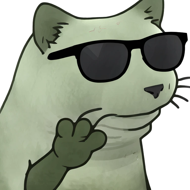 Cat with sunglasses emoji