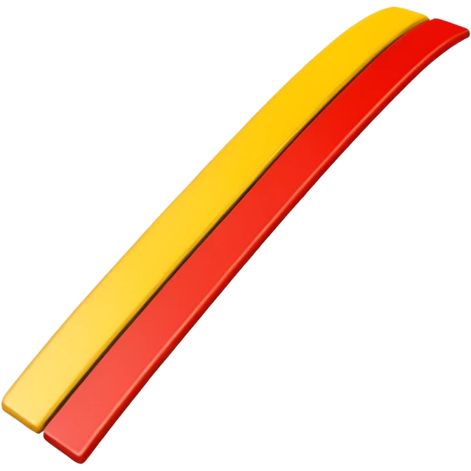 Similar to 🇮🇩 with yellow colour 50% and red colour 50% of 2 strip emoji