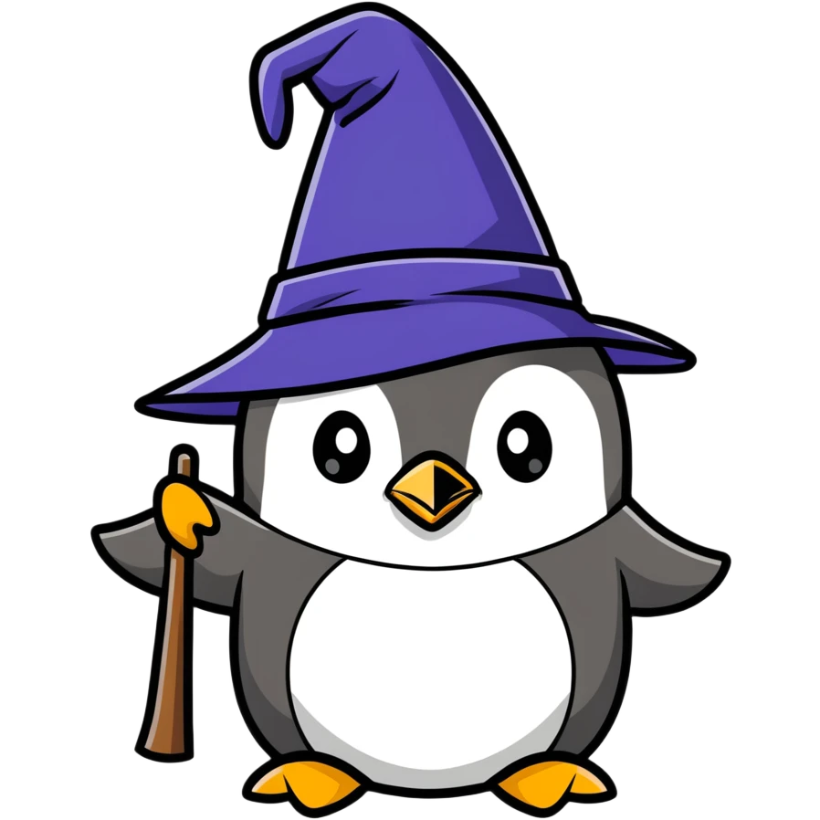 penguin wizard emoji