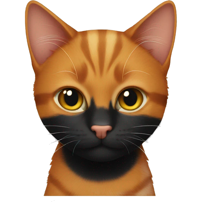 ginger and black cat emoji