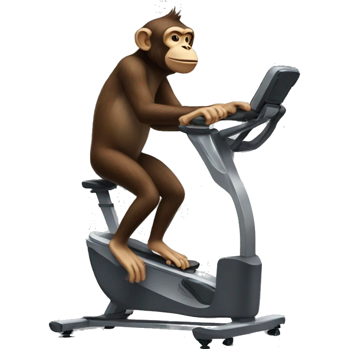 monkey on treadmill cycle emoji