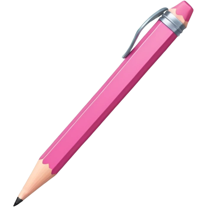 Pink pencil emoji emoji
