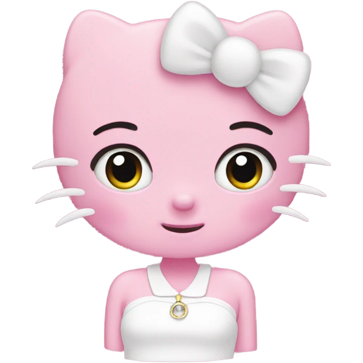 Hello kitty doing lashes emoji