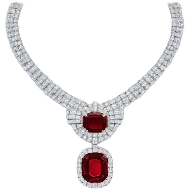 cartier diamond necklace red emoji