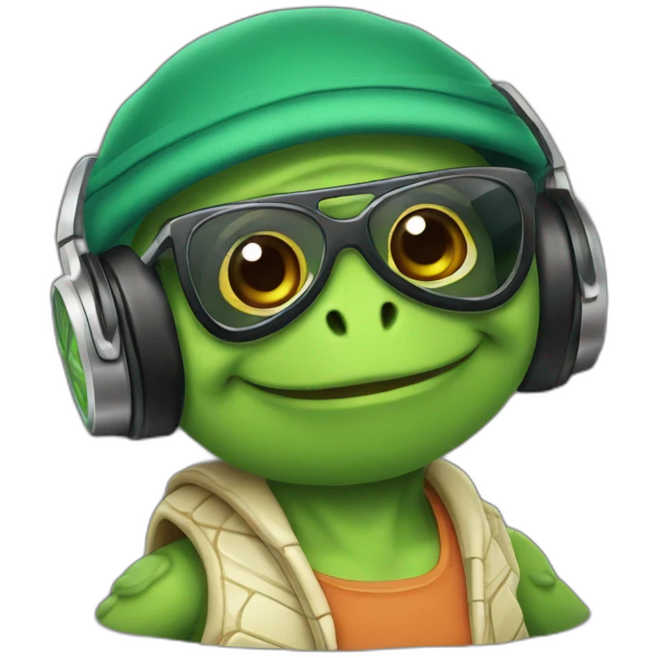 Dj turtle emoji