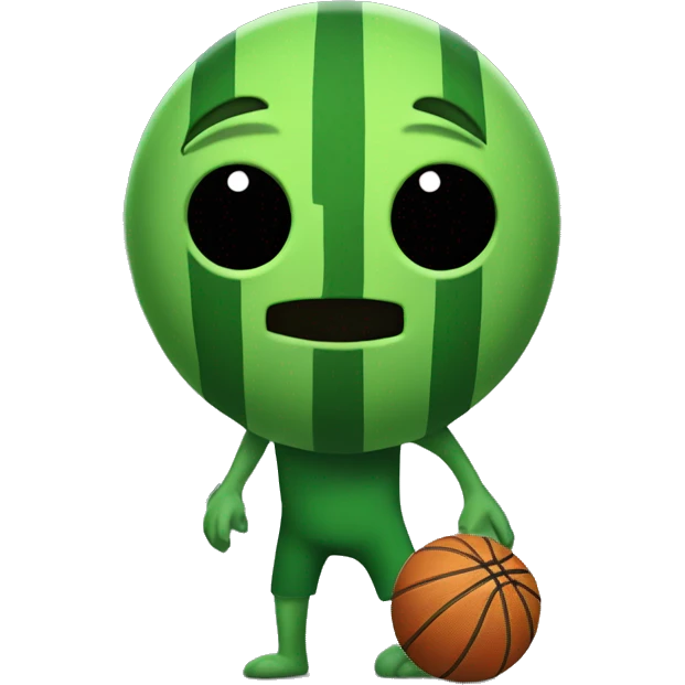 creeper with a basketball emoji
