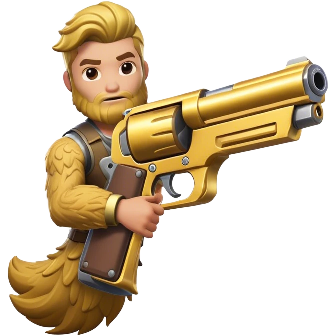 Midas with a mammoth pistol Fortnite emoji