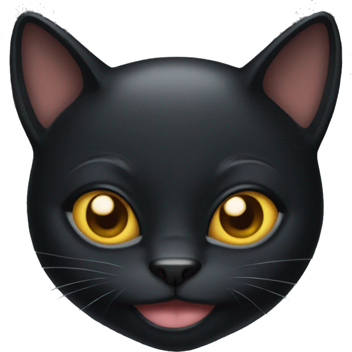 Black cat smirk emoji