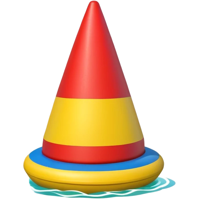 colorful pool green yellow red blue buoy emoji