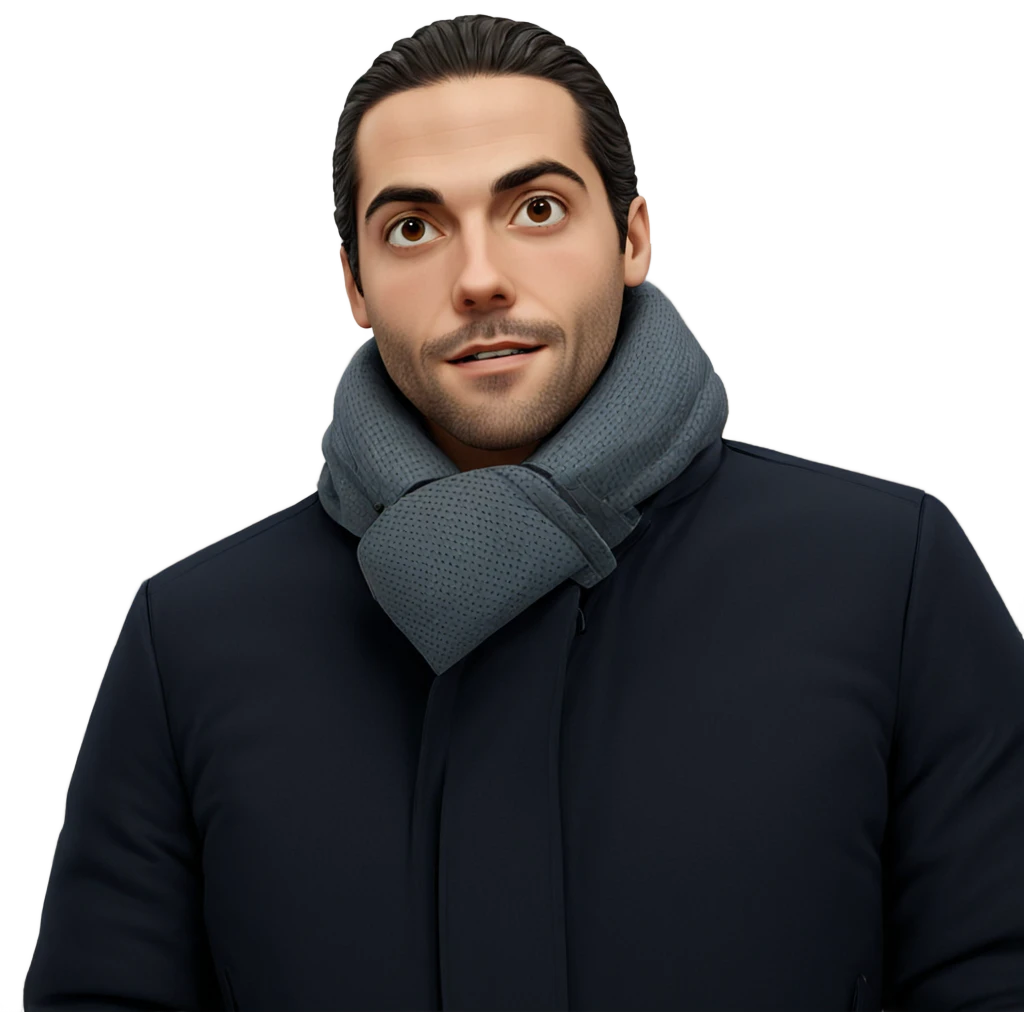 male in coat portrait emoji