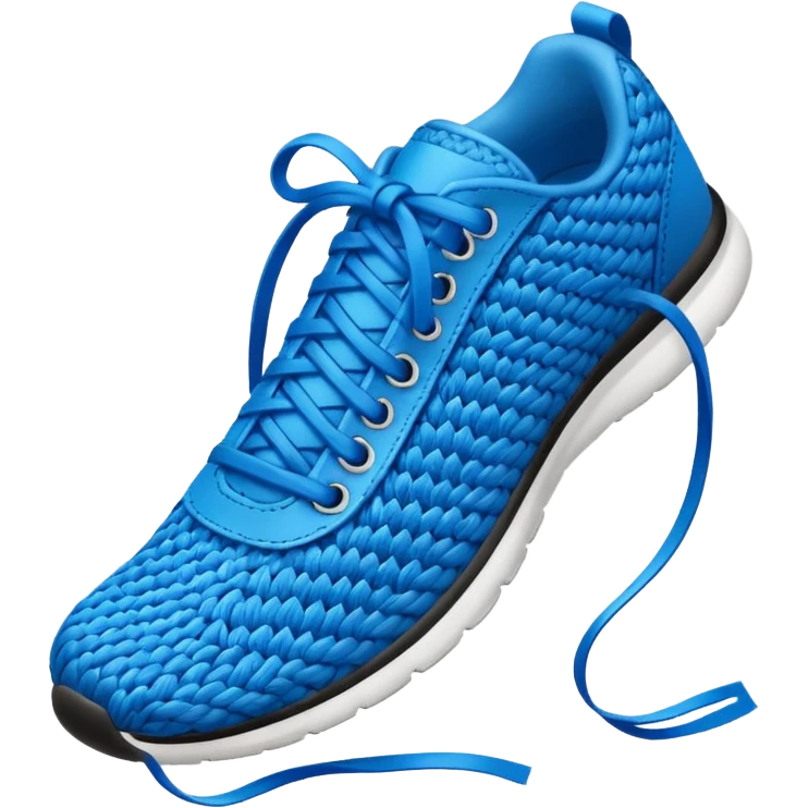 make an emoji of blue shoe laces emoji