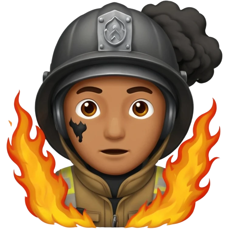 Tam ölecekken ateşten kurtulan adam emoji