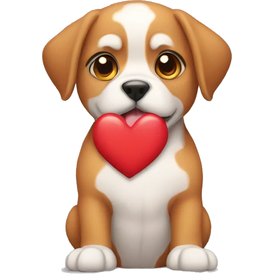 chien coeur emoji