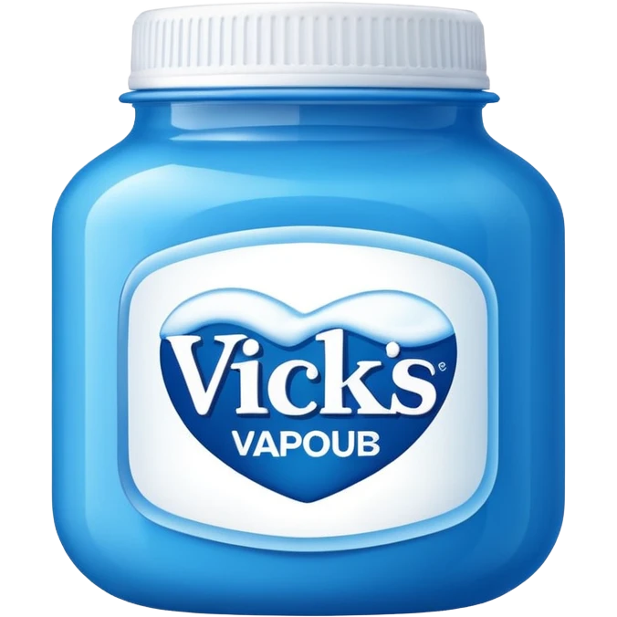 create an Apple style emoji of Vicks Vaporub - make sure to capture the logo correctly emoji