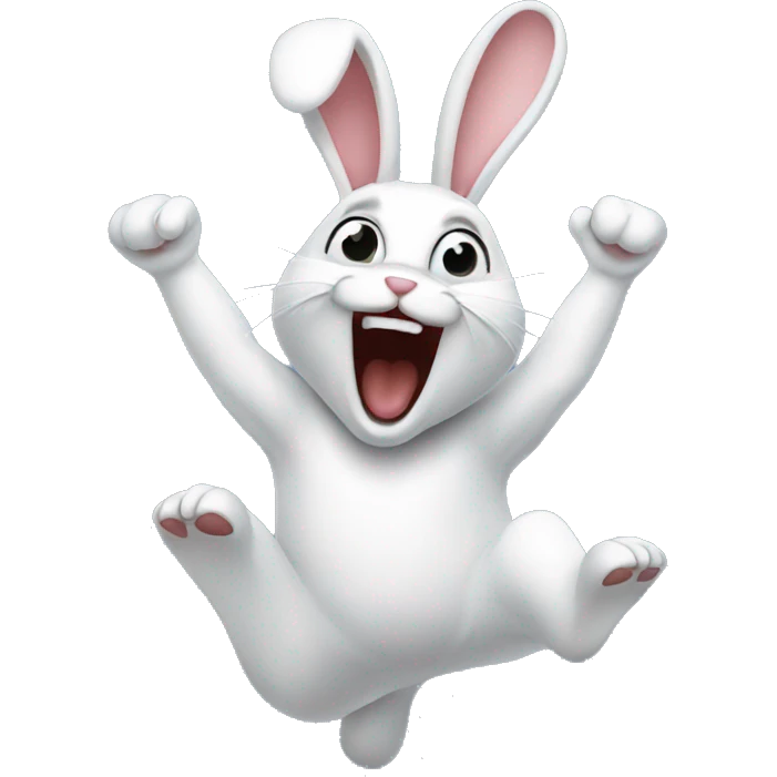 A bunny going crazy emoji