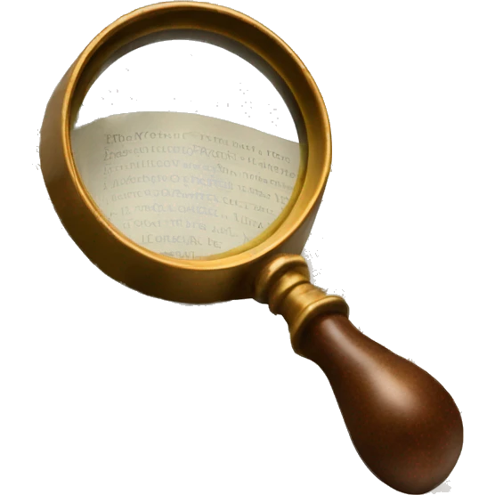 vintage book with magnifying glass emoji