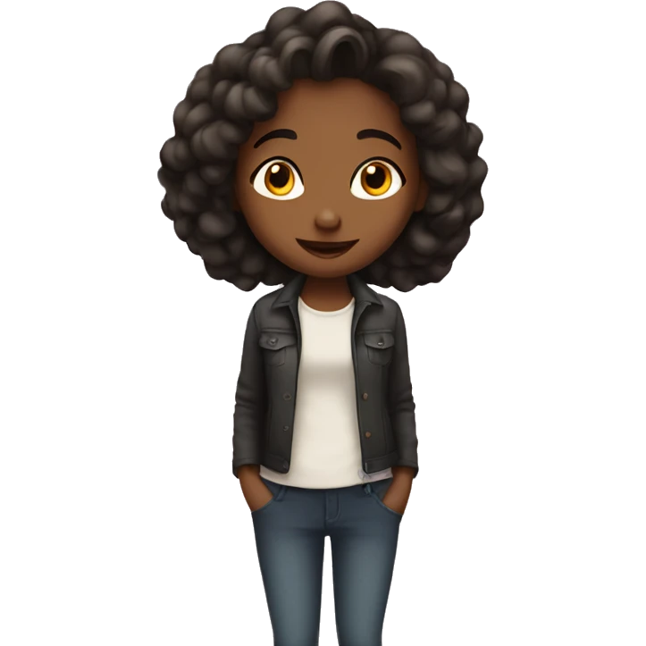 A girl fully in love  emoji