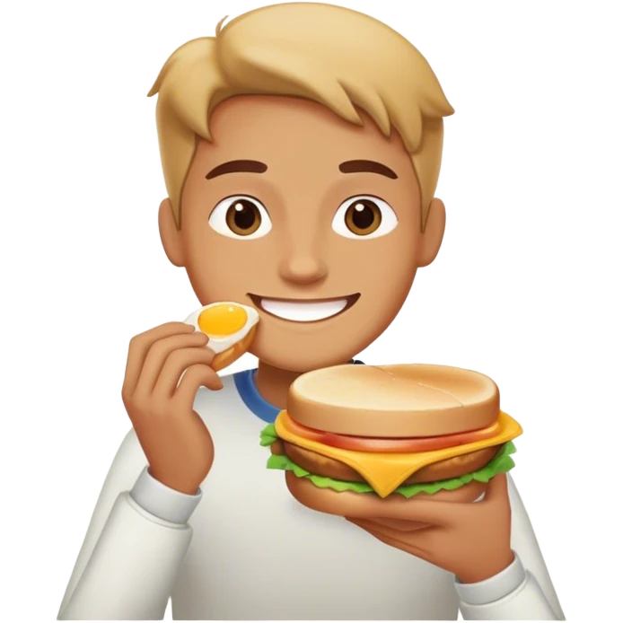 Smiling breakfast sandwich  emoji