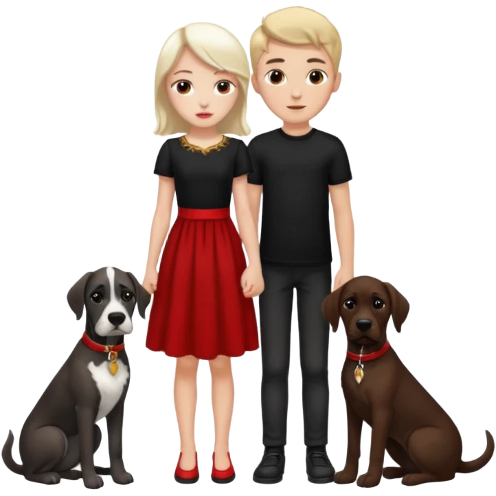 Wow good now just change the colour of dress girl red boy black dane emoji
