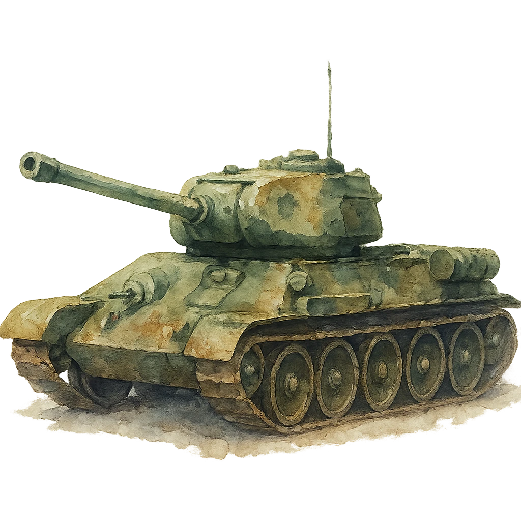 watercolor style tank emoji
