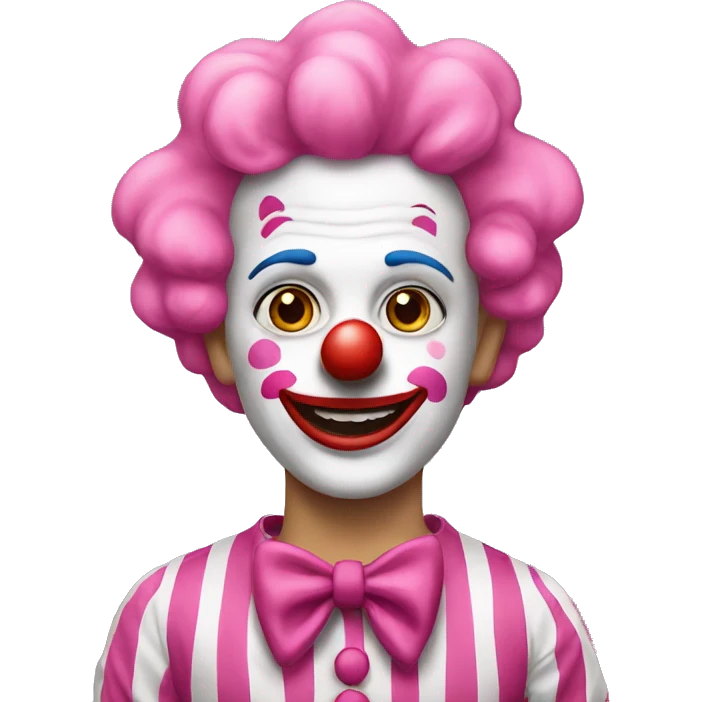 Create a pink clown emoji