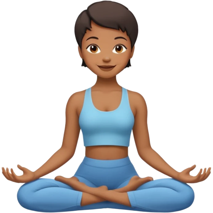 black women yoga short hair emoji