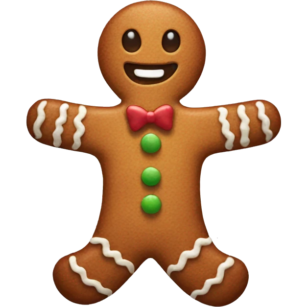 Gingerbread man emoji