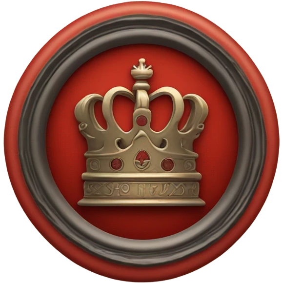 queen wax seal red broken circle emoji