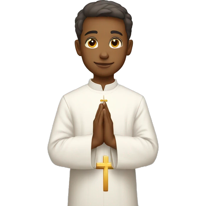 The Young Priest in prayer emoji
