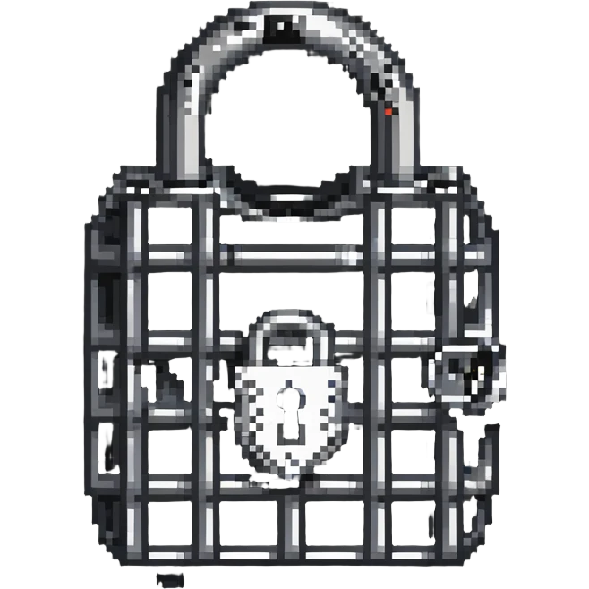 cage with lock emoji