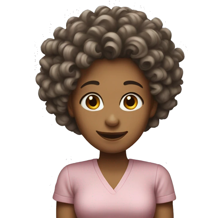 Can you describe an emoji that represents a female character with curly hair and fair skin? Please provide a specific emoji that accurately depicts the characteristics you are describing.  emoji