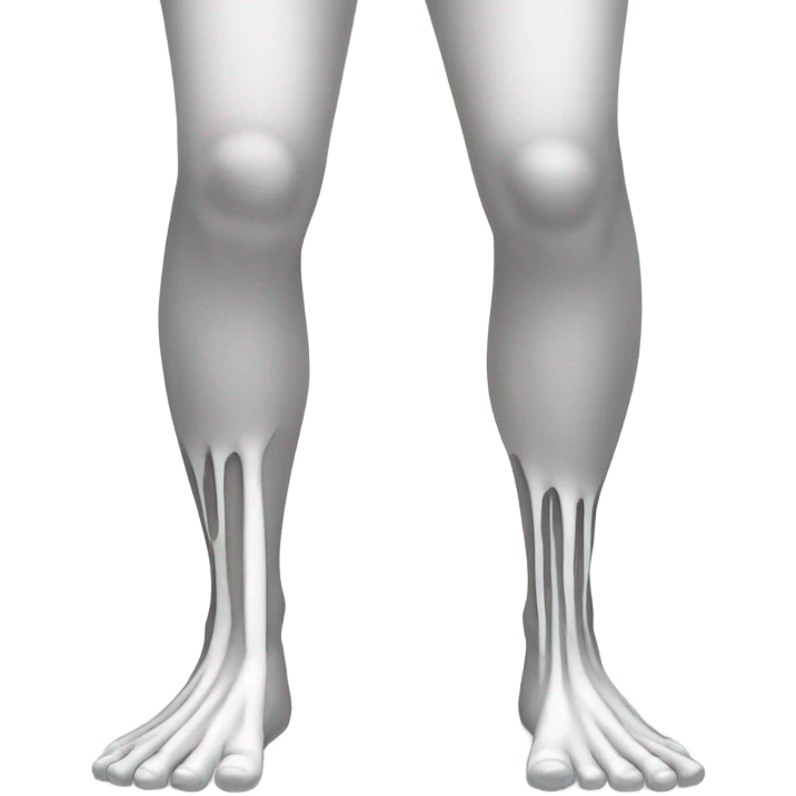 White ink dripping off legs emoji
