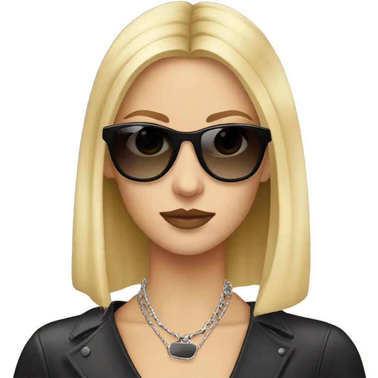 Blonde qurl with nostrill piercing and prada sunglasses emoji