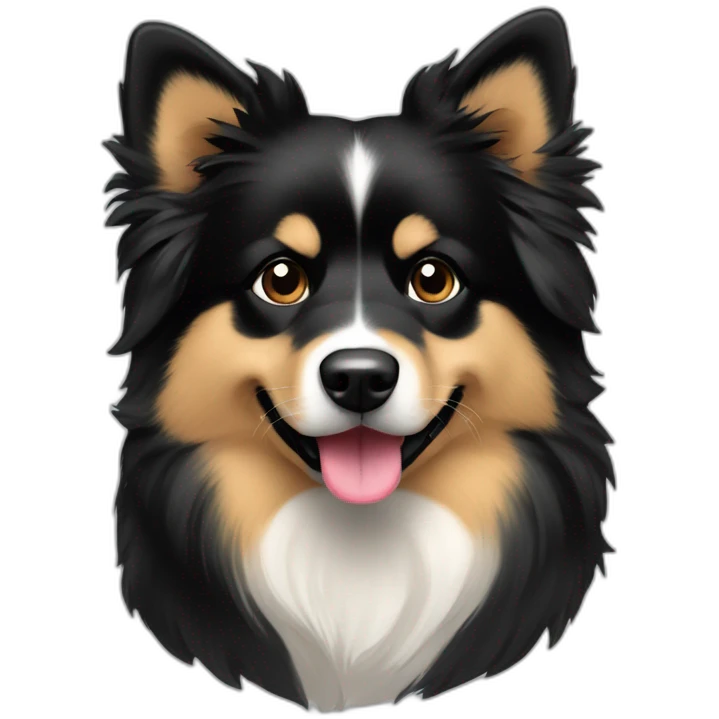 dog svensk lapphund black emoji