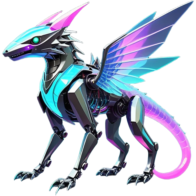  Epic legendary rare glowing mechanical Shiny sparkly transparent bioluminescent luminescent vibrant bright pastel dark exotic iridescent colorful gradients futuristic modern metallic glossy glittery fantasy-cyber-Fakémon-Vernid-creature emoji