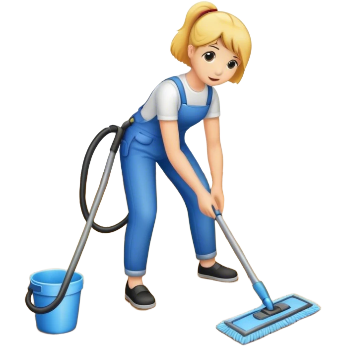 cleaning floor emoji