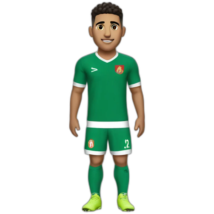 Hakimi avec le maillot du maroc emoji