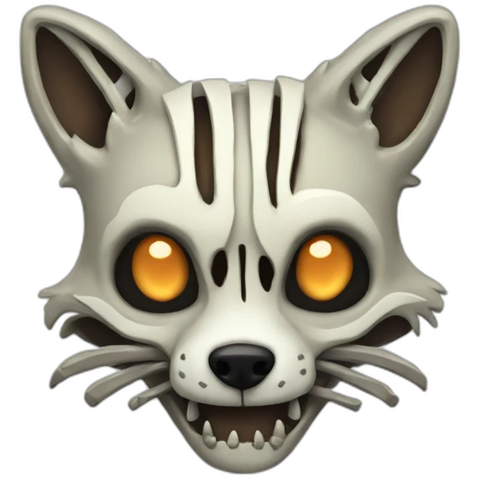 Zombie skeleton fox emoji