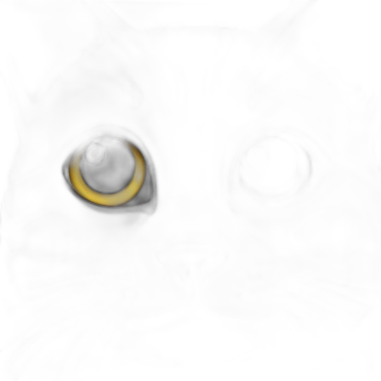 cat grey and withe with grey dot on the nose emoji