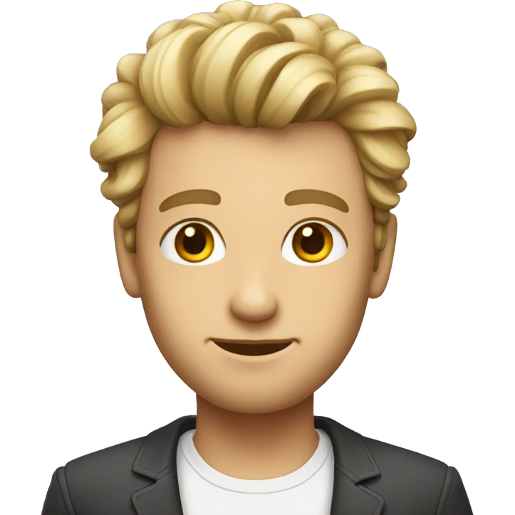 dutch guy with stylish hair emoji
