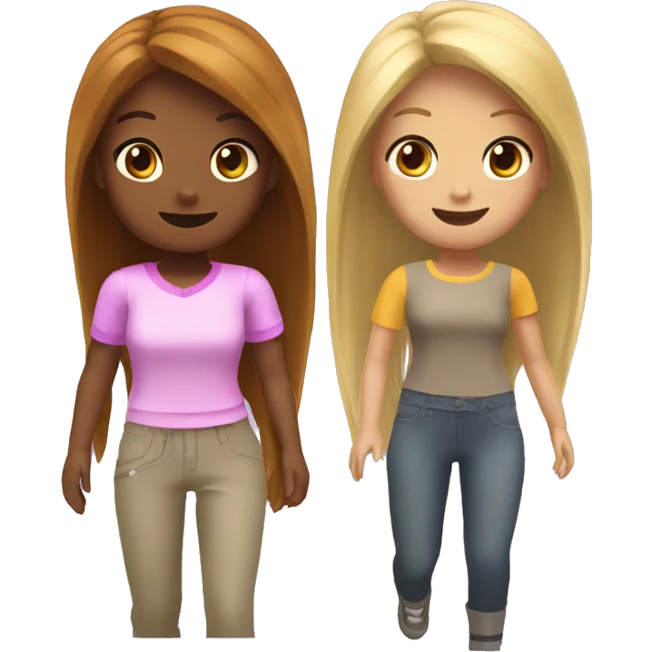 2 girls playing roblox emoji