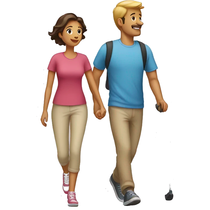 make an emoji that shows a couple of a woman and a man going for a walk emoji