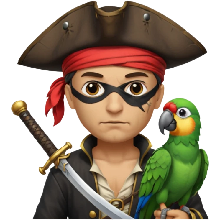 pirate and parrot emoji